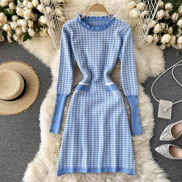casual dresses ly varey lin autumn winter women sweet ruched slim medium long knitted dress outer wear base sweater plaid, Black;gray
casual dresses ly varey lin autumn winter women sweet ruched slim medium long knitted dress outer wear base sweater plaid, Black;gray