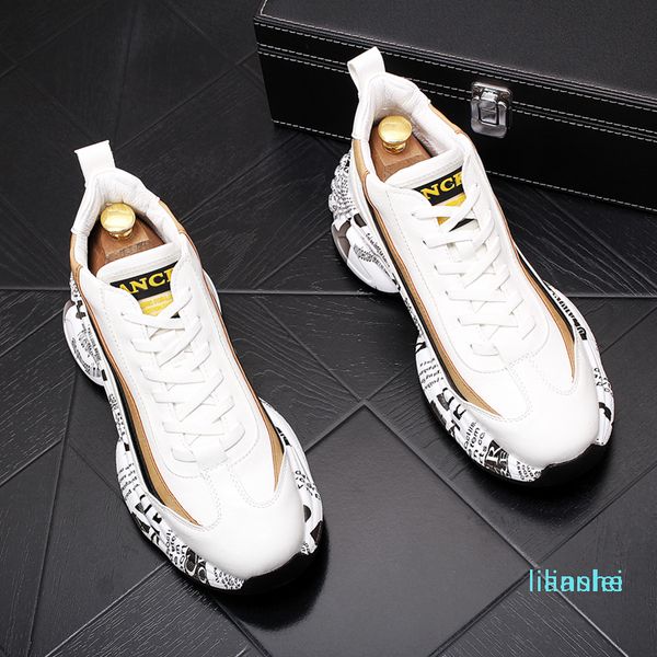 fashion-men casual shoes high-lace-up loafers luxury designer outdoor breathable white skateboard sneakers, Black
fashion-men casual shoes high-lace-up loafers luxury designer outdoor breathable white skateboard sneakers, Black