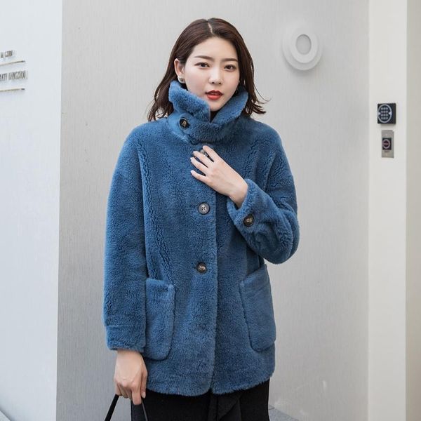 women's fur & faux real coat female sheep shearling korean jackets 2021 autumn winter jacket women wool coats and my, Black
women's fur & faux real coat female sheep shearling korean jackets 2021 autumn winter jacket women wool coats and my, Black