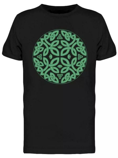round green celtic pattern tee men's -image by shutterstock, White;black
round green celtic pattern tee men's -image by shutterstock, White;black