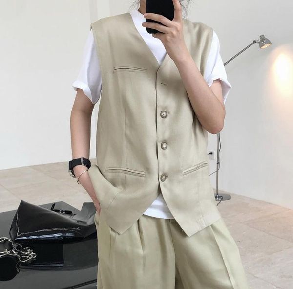 women's vests woman silk black and beige vest lovemoda, Black;white