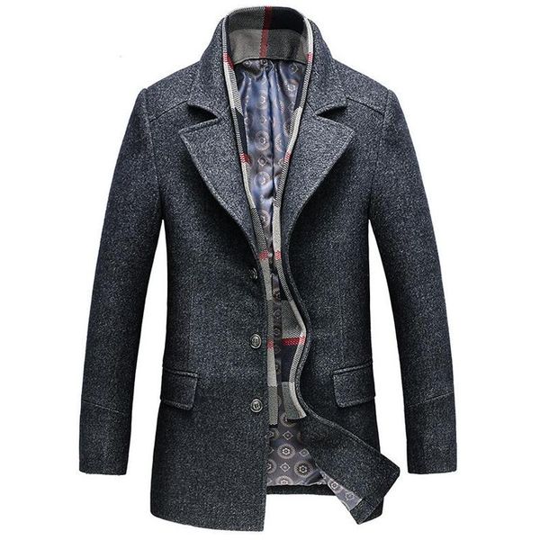 men's wool & blends coat men winter long sections thick woolen coats casual casaco masculino palto peacoat overcoat erkek mont jackets, Black
men's wool & blends coat men winter long sections thick woolen coats casual casaco masculino palto peacoat overcoat erkek mont jackets, Black
