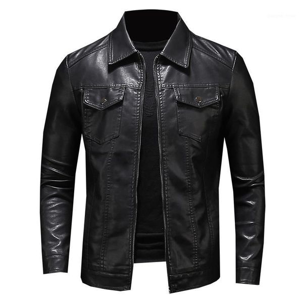 men's zipper turn-down collar leather clothing slim-fitting solid multiple pockets motorcycle pu jacket fur & faux, Black
men's zipper turn-down collar leather clothing slim-fitting solid multiple pockets motorcycle pu jacket fur & faux, Black