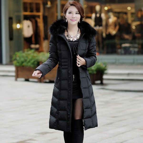 women's winter jacket parka white duck down long thick coats woman hood raccoon fur collar jackets for women plus size hj313 n4y0, Black;brown
women's winter jacket parka white duck down long thick coats woman hood raccoon fur collar jackets for women plus size hj313 n4y0, Black;brown