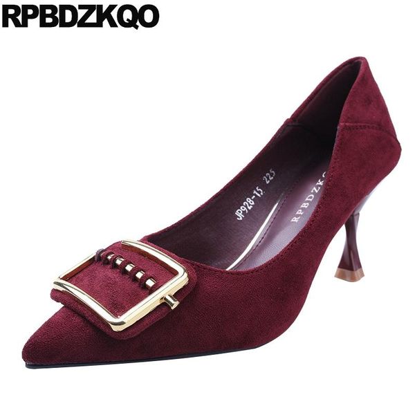 metal casual 3 inch designer women luxury 2021 shoes size 4 34 slip on suede stiletto wine red pumps high heels pointed toe thin dress, Black
metal casual 3 inch designer women luxury 2021 shoes size 4 34 slip on suede stiletto wine red pumps high heels pointed toe thin dress, Black