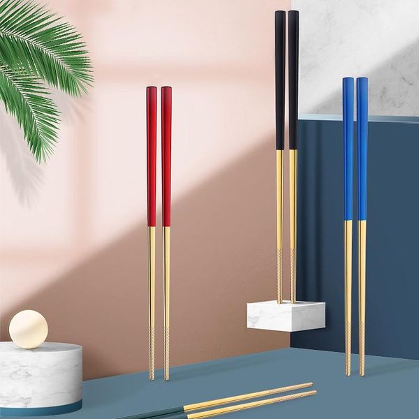 chopsticks ins net red stainless steel gold square nordic style el restaurant anti-slip chopstick head for kitchen 
chopsticks ins net red stainless steel gold square nordic style el restaurant anti-slip chopstick head for kitchen