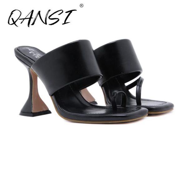 slippers women's pu high heel flip flop sandals summer outdoor non-slip women shoes peep toe square fashion horseshoe, Black
slippers women's pu high heel flip flop sandals summer outdoor non-slip women shoes peep toe square fashion horseshoe, Black