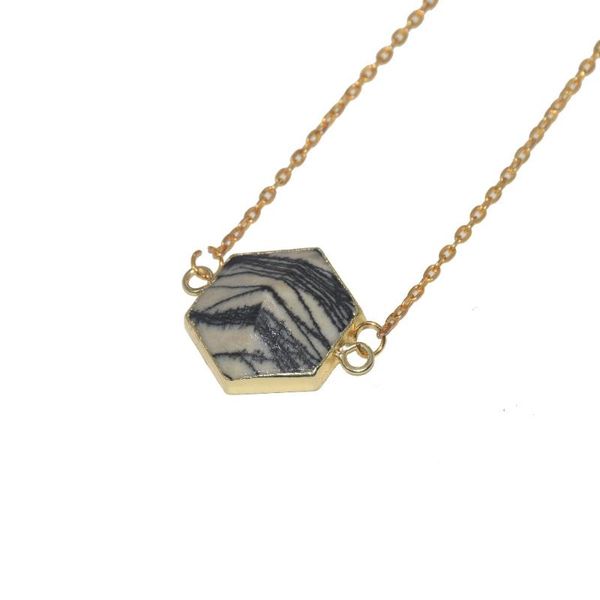 pendant necklaces fashion jewelry hexagonal stone connector chain necklace femme 2021 marble zebra long men, Silver
pendant necklaces fashion jewelry hexagonal stone connector chain necklace femme 2021 marble zebra long men, Silver