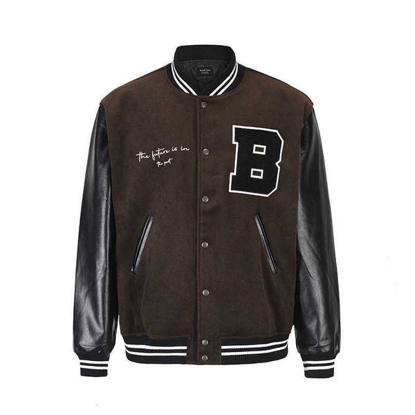 men's jackets american loose casual letter embroidered suit street hip hop wool tweed cotton baseball jacket men and women, Black;brown
men's jackets american loose casual letter embroidered suit street hip hop wool tweed cotton baseball jacket men and women, Black;brown