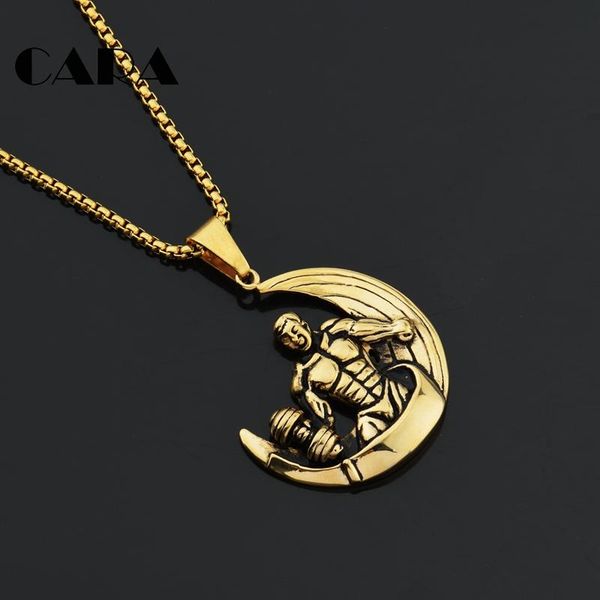 pendant necklaces gold color 316l stainless steel muscle man sports gym fitness dumbbells moon for men jewelry cagf0386, Silver
pendant necklaces gold color 316l stainless steel muscle man sports gym fitness dumbbells moon for men jewelry cagf0386, Silver