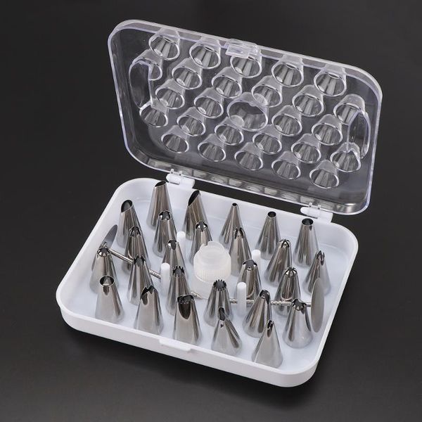 29pcs cake cream decoration tips set stainless steel icing piping nozzles baking tools cupcake head dessert pastry decorators &
29pcs cake cream decoration tips set stainless steel icing piping nozzles baking tools cupcake head dessert pastry decorators &