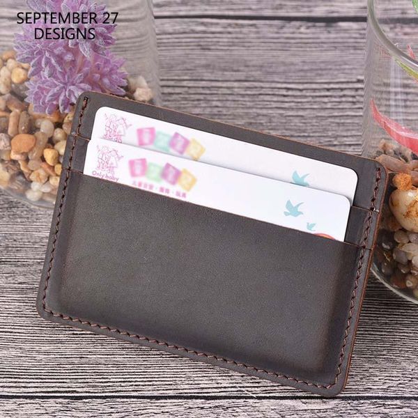 card holders simple wallets men genuine leather women slim id holder crazy horse bus case mini purses money, Brown;gray
card holders simple wallets men genuine leather women slim id holder crazy horse bus case mini purses money, Brown;gray
