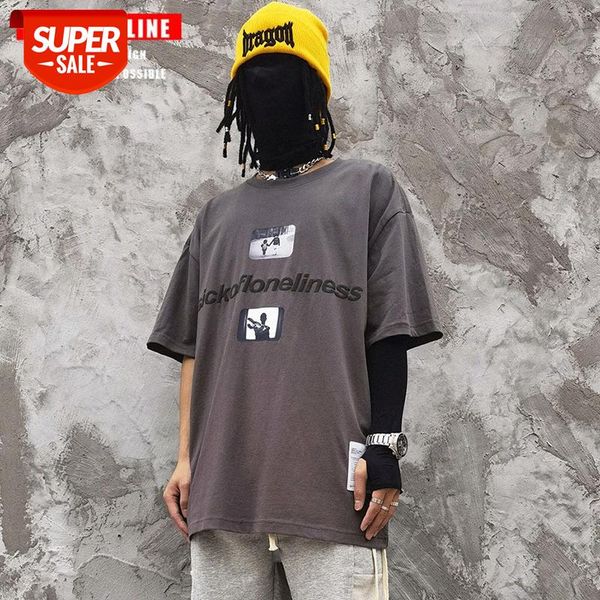 streetwear men men's t-shirt tide brand american retro summer hip-hop casual labeling short-sleeved bottoming shirt for lovers #vs7w, White;black
streetwear men men's t-shirt tide brand american retro summer hip-hop casual labeling short-sleeved bottoming shirt for lovers #vs7w, White;black