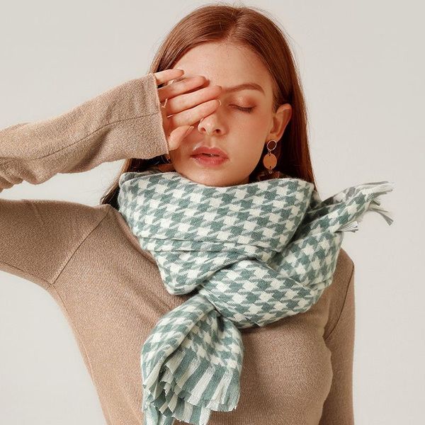 scarves 2021 gebreide herfst winter vrouwen designer sjaal houndstooth warm kasjmier sjaals luxe merk nek bandana pashmina, Blue;gray
scarves 2021 gebreide herfst winter vrouwen designer sjaal houndstooth warm kasjmier sjaals luxe merk nek bandana pashmina, Blue;gray