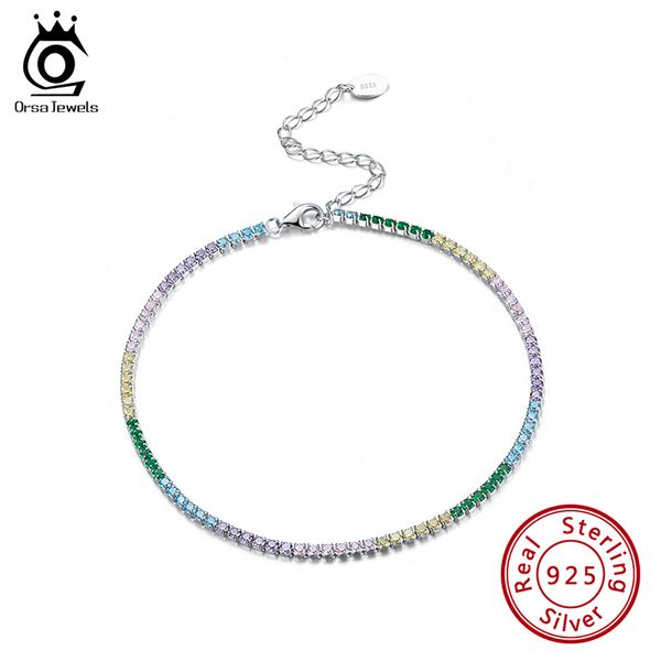 orsa jewels 925 sterling silver tennis anklet rainbow colors aaaa zirconia full paved anklet for girls woman ankle chain sa04, Red;blue
orsa jewels 925 sterling silver tennis anklet rainbow colors aaaa zirconia full paved anklet for girls woman ankle chain sa04, Red;blue