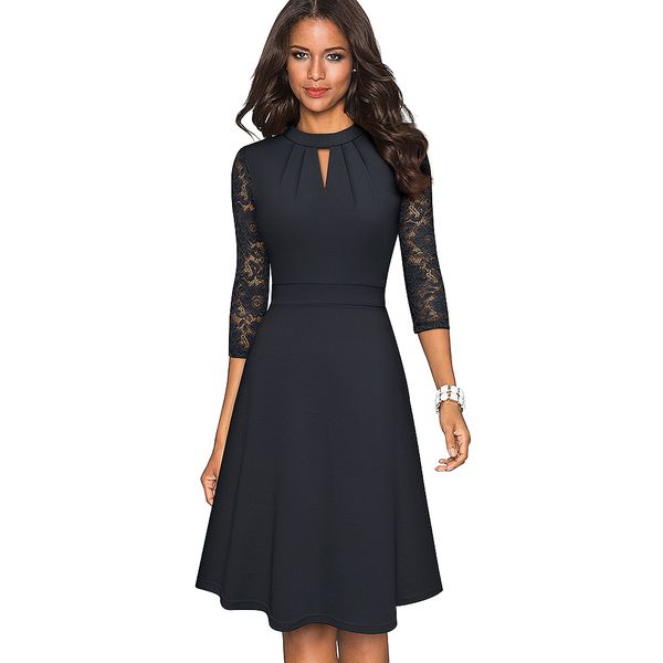 2021nice-forever autumn solid color with hollow out lace patchwork retro dresses business party flare swing women dress a234, Black;gray
2021nice-forever autumn solid color with hollow out lace patchwork retro dresses business party flare swing women dress a234, Black;gray