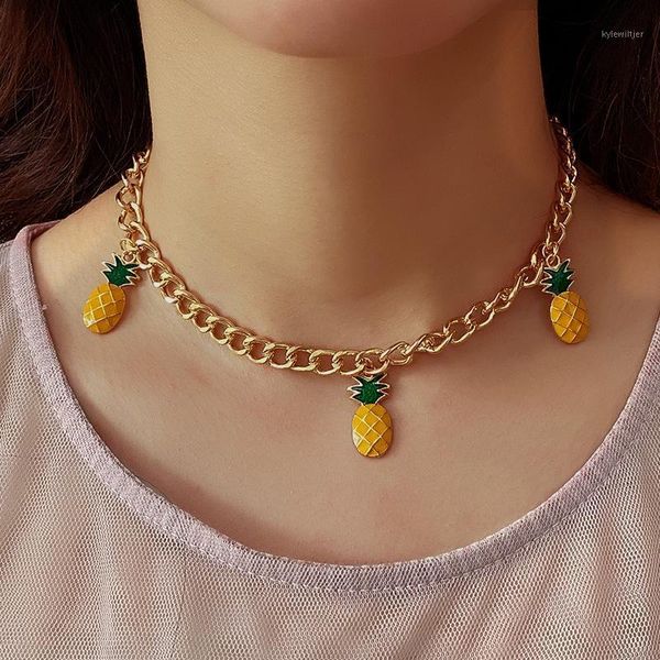 2021 new boho fruit pineapple choker necklace for women statement fashion necklaces gothic cuban chunky chain charm necklace1, Golden;silver
2021 new boho fruit pineapple choker necklace for women statement fashion necklaces gothic cuban chunky chain charm necklace1, Golden;silver