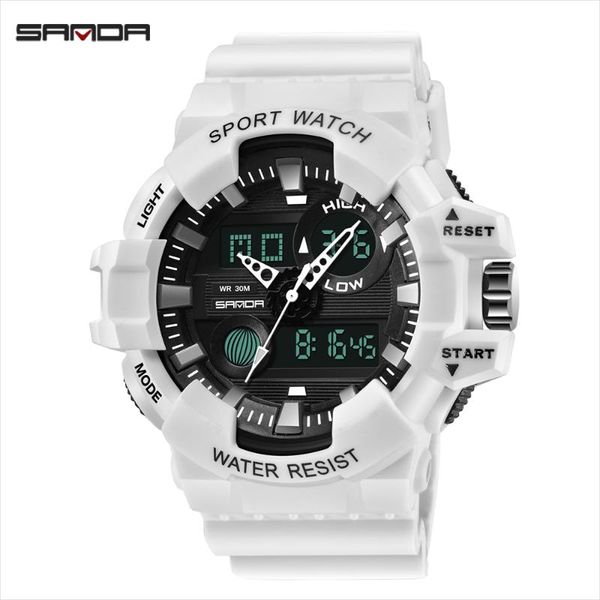 wristwatches sanda mens white watches led sport waterproof multifunction digital male quartz wrist watch relogio masculino, Slivery;brown
wristwatches sanda mens white watches led sport waterproof multifunction digital male quartz wrist watch relogio masculino, Slivery;brown