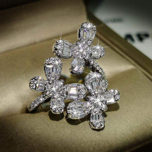 cluster rings luxury 925 silver adjustable cute clover ring zircon fashion women wedding engagement jewelry birthday gift, Golden;silver
cluster rings luxury 925 silver adjustable cute clover ring zircon fashion women wedding engagement jewelry birthday gift, Golden;silver