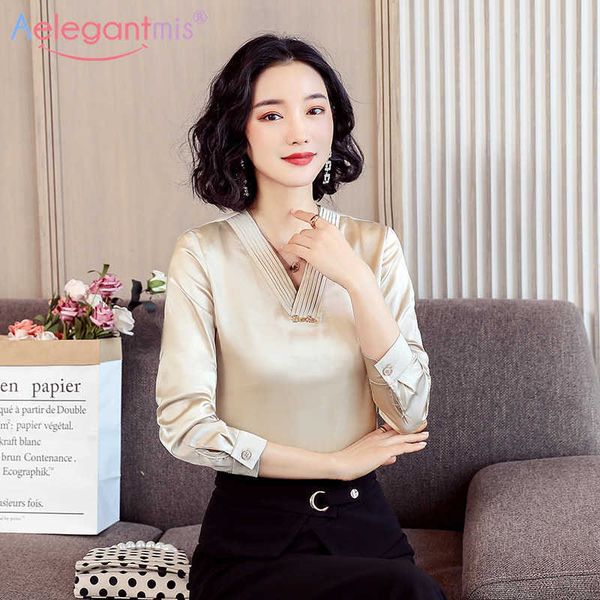aelegantmis plus size loose long sleeve satin women female casual chiffon blouse v neck ladies slim shirts red 210607, White
aelegantmis plus size loose long sleeve satin women female casual chiffon blouse v neck ladies slim shirts red 210607, White