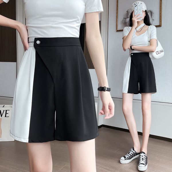 lucyever summer black white mix color women shorts casual wide leg high waist short pants femme wild loose shorts woman 210521, White;black
lucyever summer black white mix color women shorts casual wide leg high waist short pants femme wild loose shorts woman 210521, White;black