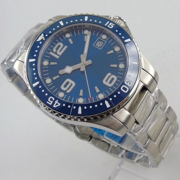 wristwatches 40mm sterile dial sapphire glass date luminous blue ceramic bezel miyota 8215 automatic mechanical men's watch, Slivery;brown
wristwatches 40mm sterile dial sapphire glass date luminous blue ceramic bezel miyota 8215 automatic mechanical men's watch, Slivery;brown