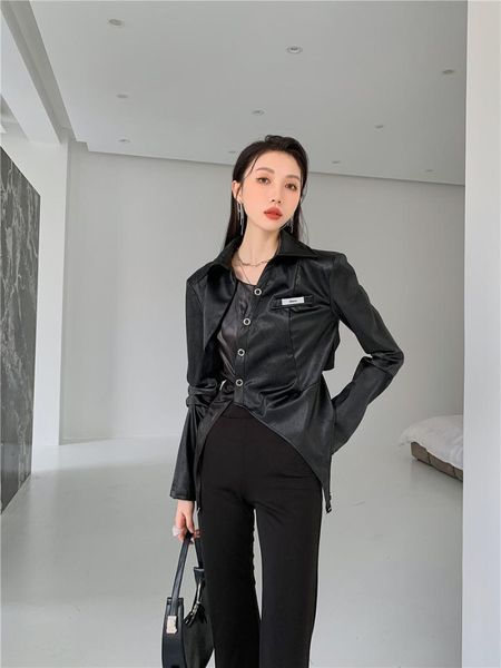 women's leather & faux women slim fit black casual biker jackets outwear female chic lovely jacket coat s254
women's leather & faux women slim fit black casual biker jackets outwear female chic lovely jacket coat s254