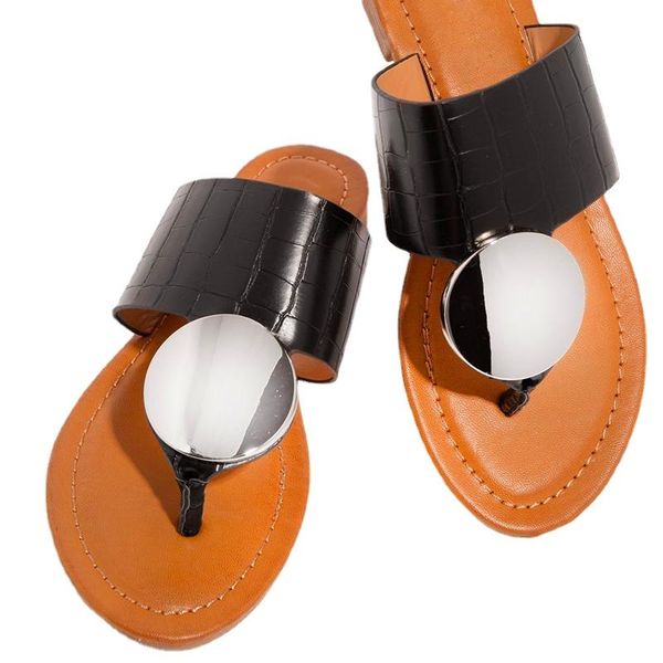 slippers women shoes summer beach slipper fashion metal flat heels ladies sandals slip on causal flip flop, Black
slippers women shoes summer beach slipper fashion metal flat heels ladies sandals slip on causal flip flop, Black