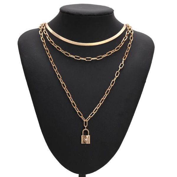 pendant necklaces arrival exaggerated multilayer chain lock pendent necklace chunky thick link punk choker for women jewelry gift, Silver
pendant necklaces arrival exaggerated multilayer chain lock pendent necklace chunky thick link punk choker for women jewelry gift, Silver