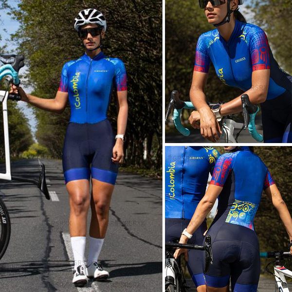 racing sets cycling jumpsuit women's triathlon short sleeve jersey macaquinho ciclismo feminino set gel pad bicycle shirts, Black;blue
racing sets cycling jumpsuit women's triathlon short sleeve jersey macaquinho ciclismo feminino set gel pad bicycle shirts, Black;blue
