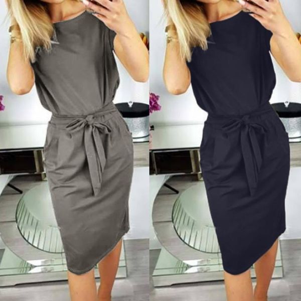 womens dress casual pocket summer ladies short sleeve evening party vestido dresses, Black;gray
womens dress casual pocket summer ladies short sleeve evening party vestido dresses, Black;gray