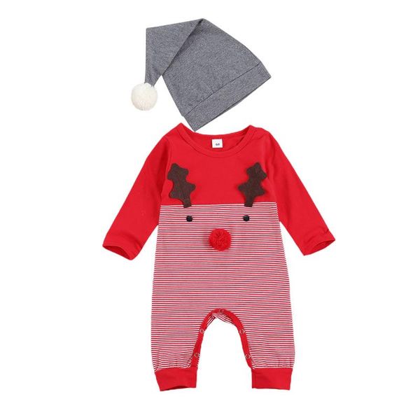 citgeeautumn christmas infant baby boys girls striped deer print flared long sleeve romper+hat clothing xmas set jumpsuits, Blue
citgeeautumn christmas infant baby boys girls striped deer print flared long sleeve romper+hat clothing xmas set jumpsuits, Blue