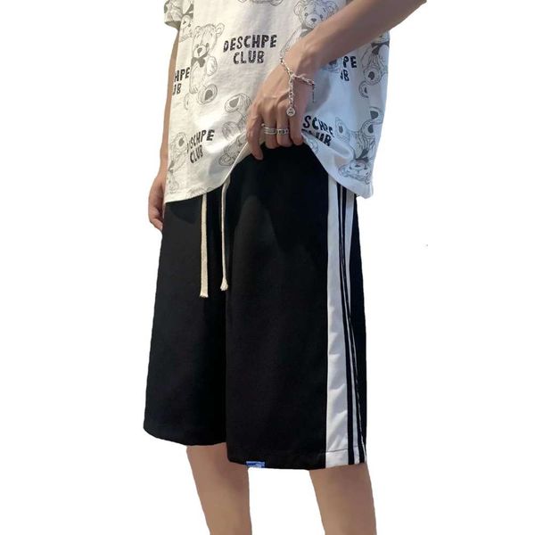 shorts men's summer fashion brand ins breasted casual pants korean hip hop striped beach capris, White;black
shorts men's summer fashion brand ins breasted casual pants korean hip hop striped beach capris, White;black