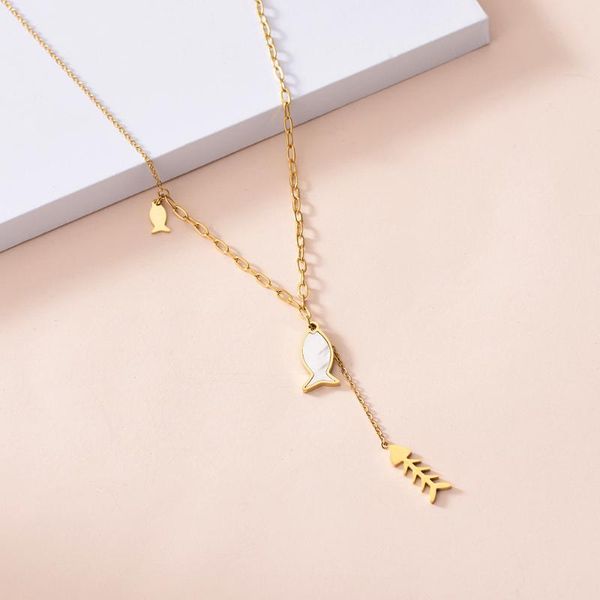 chains yaologe 316l stainless steel 2021 gold color fish necklaces enamel chain choker pendants for women gift fashion party jewelry, Silver
chains yaologe 316l stainless steel 2021 gold color fish necklaces enamel chain choker pendants for women gift fashion party jewelry, Silver