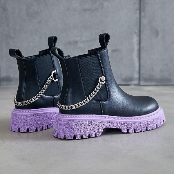 boots genuine leather women's waterproof shoes purple sole luxury round toe booties ankle autumn womens army black platform goth
boots genuine leather women's waterproof shoes purple sole luxury round toe booties ankle autumn womens army black platform goth