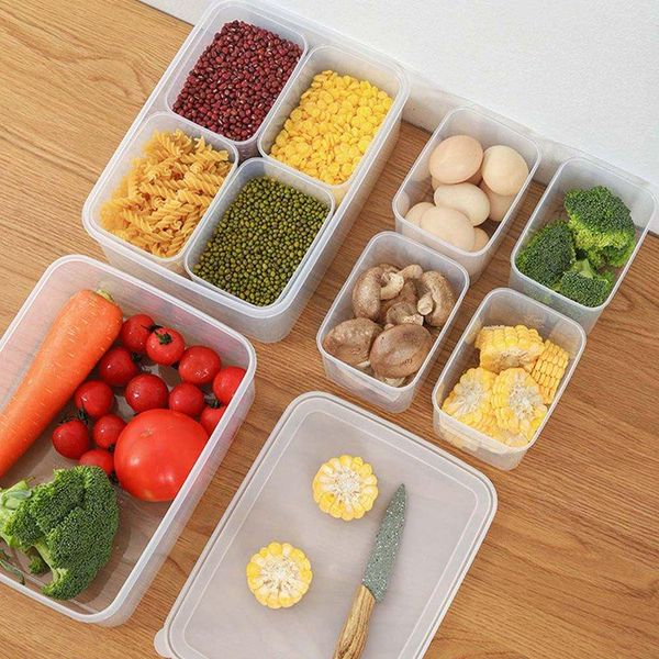 reusable 4-compartment plastic sealed kitchen with cover storage box canister fridge for cereals grains bottles & jars
reusable 4-compartment plastic sealed kitchen with cover storage box canister fridge for cereals grains bottles & jars