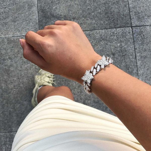 link, chain vintage crystal butterfly cuban bracelet bohemian gold silver color shiny rhinestone for women party jewelry gift, Black
link, chain vintage crystal butterfly cuban bracelet bohemian gold silver color shiny rhinestone for women party jewelry gift, Black