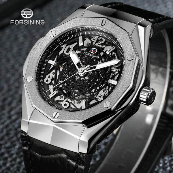 wristwatches forsining fashion casual men's watch black spider web hollow dial silver case leather strap automatic mechanical, Slivery;brown
wristwatches forsining fashion casual men's watch black spider web hollow dial silver case leather strap automatic mechanical, Slivery;brown