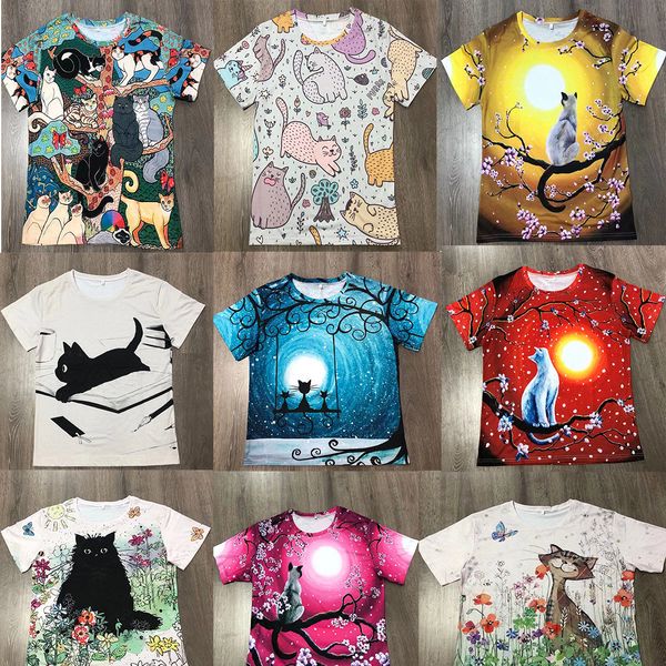 women's clothing summer short sleeve t-shirts digital 3d kawaii cat printed harajuku female o neck shirt mujer camisetas, White
women's clothing summer short sleeve t-shirts digital 3d kawaii cat printed harajuku female o neck shirt mujer camisetas, White