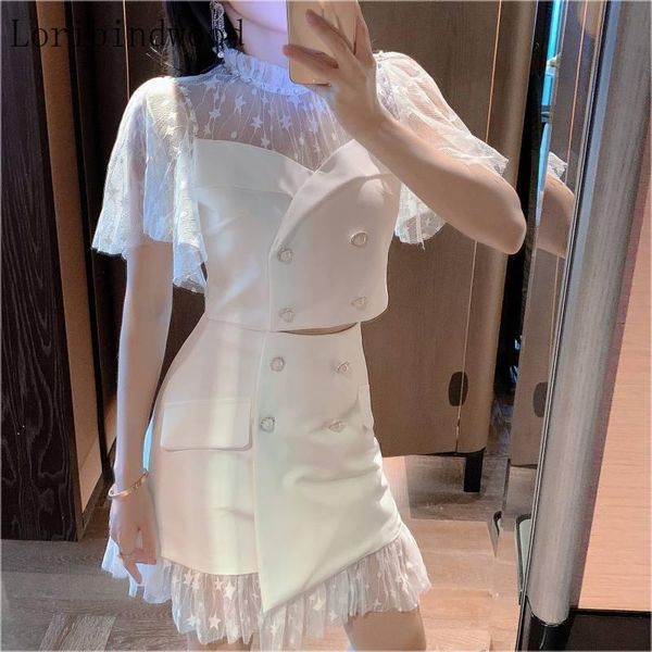 two piece dress 2021 summer stud bead star mesh splicing lotus leaf short sleeved shirt+ high waist stitching skirt two-piece sets, White
two piece dress 2021 summer stud bead star mesh splicing lotus leaf short sleeved shirt+ high waist stitching skirt two-piece sets, White