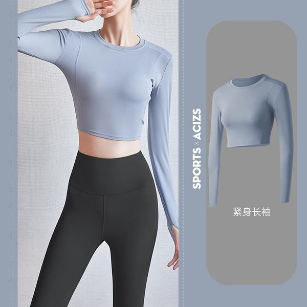 yoga outfit shirts women autumn winter sports hip-lifting high waist nude fitness clothes tight night running long sleeved t-shirt
yoga outfit shirts women autumn winter sports hip-lifting high waist nude fitness clothes tight night running long sleeved t-shirt