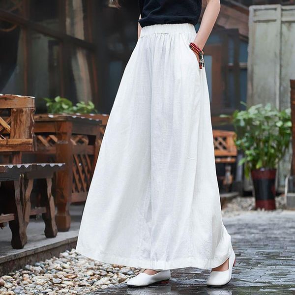 women's pants & capris johnature style cotton linen casual solid women 2021 spring summer retro elastic waist female wide legs, Black;white
women's pants & capris johnature style cotton linen casual solid women 2021 spring summer retro elastic waist female wide legs, Black;white