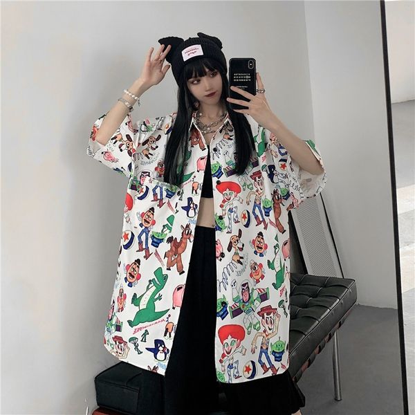 qnpqyx new cartoon printing loose blouses mid-length short-sleeved pocket shirts women's short-sleeved t shirts 2021 summer top, White
qnpqyx new cartoon printing loose blouses mid-length short-sleeved pocket shirts women's short-sleeved t shirts 2021 summer top, White