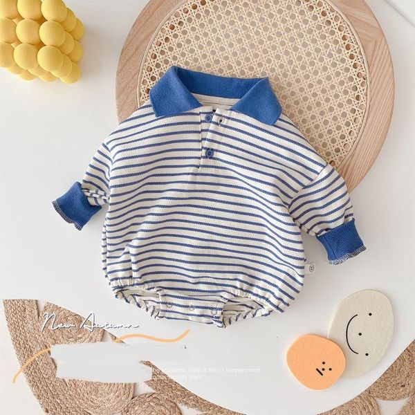 rompers infant girls long sleeve lapel collar striped print baby boys cotton bodysuits kids casual toddler outfits, Blue
rompers infant girls long sleeve lapel collar striped print baby boys cotton bodysuits kids casual toddler outfits, Blue