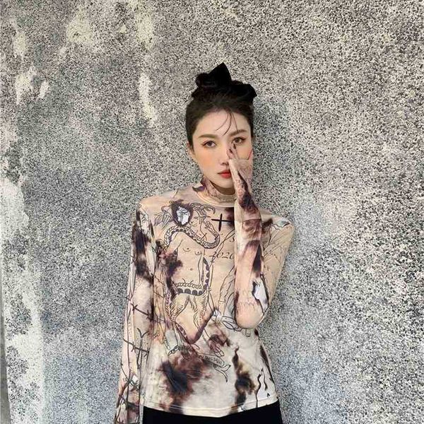 women's t-shirt burn bible print long sleeve tees spring abstract t shirts turtleneck women brown knitted bodycon ladies r5fc, White
women's t-shirt burn bible print long sleeve tees spring abstract t shirts turtleneck women brown knitted bodycon ladies r5fc, White
