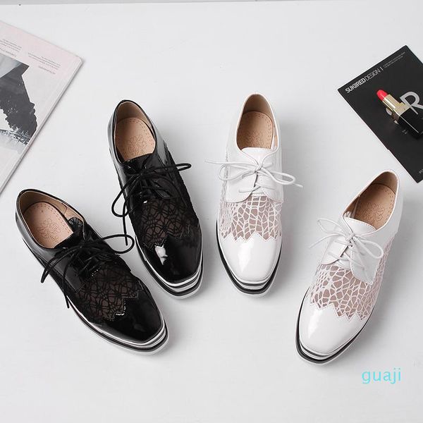 dress shoes autumn women platform woman brogue derby patent leather lace up footwear female oxford for, Black
dress shoes autumn women platform woman brogue derby patent leather lace up footwear female oxford for, Black