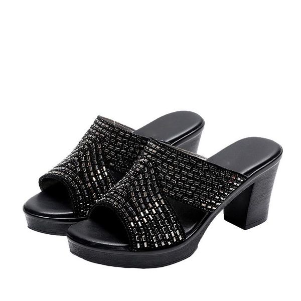 slippers bling 8cm high heel female sequins fashionable women wedges platform summer shoes peep toe beach, Black
slippers bling 8cm high heel female sequins fashionable women wedges platform summer shoes peep toe beach, Black