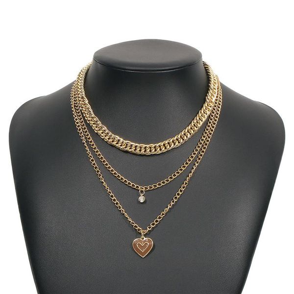 chokers 2021 hip hop jewelry heart pendant choker chunky necklaces for women multi-layer gold chains accessories party collares gift, Golden;silver
chokers 2021 hip hop jewelry heart pendant choker chunky necklaces for women multi-layer gold chains accessories party collares gift, Golden;silver