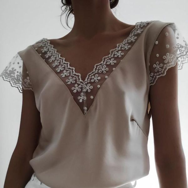 women's t-shirt fashion solid shirt women lace patchwork short sleeve v neck shirts elegant casual tee office t-shirts ladies, White
women's t-shirt fashion solid shirt women lace patchwork short sleeve v neck shirts elegant casual tee office t-shirts ladies, White