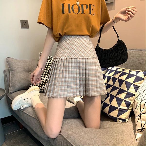 skirts summer women high waist skirt retro grid pleated petticoat harajuku slim a line lovely girl mini 2021, Black
skirts summer women high waist skirt retro grid pleated petticoat harajuku slim a line lovely girl mini 2021, Black